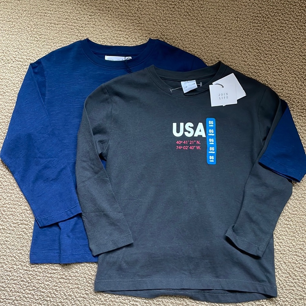 Zara boys long sleeve tops size 6 NWT